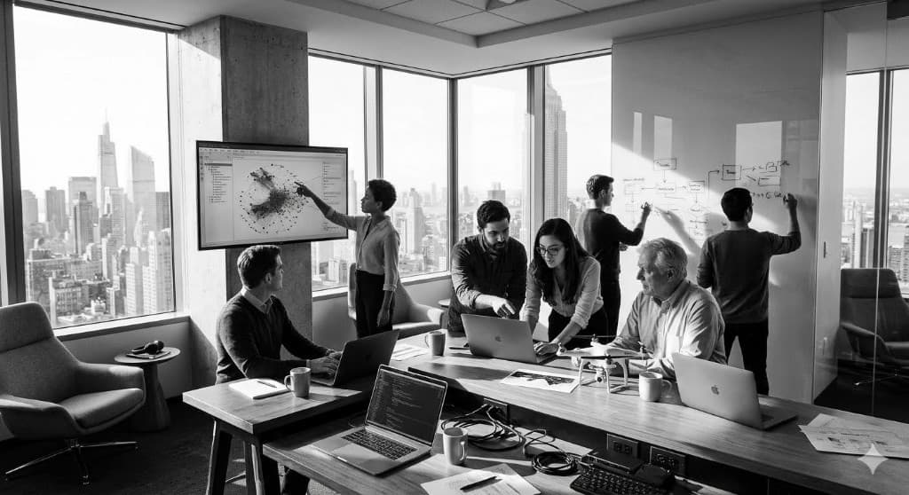 AI department workshop with leadership team designing AI systems for a North American enterprise